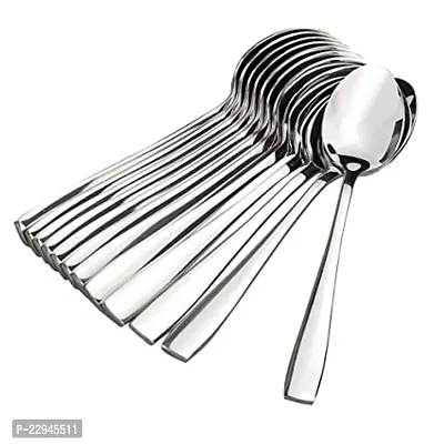 Enhance Your Tea and Coffee Experience with 12 Stainless Steel Spoons - Ideal for Sugar, Condiments, and Spices. Don't Miss Out on Your Set of 12, 16 cm Silver Spoons Today-thumb4