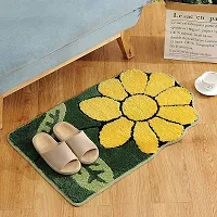 Eden Living Sunflower Leaf Shape Doormat/BATHMATFloor Mat Leaf Shape Kitchen Carpet, Entrance Mat for The Bedside , Living Room Dust-Proof Fluffy Mat-thumb2