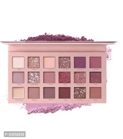 18 Color Eyeshadow Palette with Mirror - include Matte Shimmer  Glitter Blending, Natural Nudes Velvet-thumb0