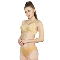 Cloud Dove Women's Cotton Bra and Panty Set | Beautiful Multicolor Combo3 Lingerie Set-thumb4