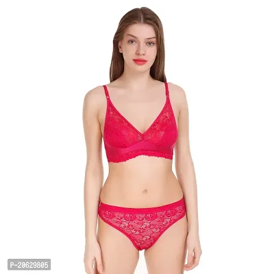 Cloud Dove Women's Combo2 Cotton Bra and Panty Set | Beautiful Combo2 Red,Gold Lingerie Set-thumb2