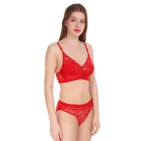 Cloud Dove Women's Combo2 Cotton Bra and Panty Set | Beautiful Combo2 Red,Gold Lingerie Set-thumb3