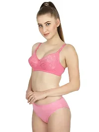 Cloud Dove Women's Cotton Bra and Panty Set | Beautiful Multicolor Combo3 Lingerie Set-thumb4