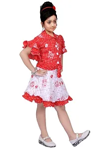 S ALAUDDIN DRESSES Rayon Printed Skirt and Top Set for Girls-thumb1