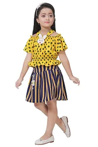 S ALAUDDIN DRESSES Cotton Blend Printed Skirt and Top Set for Girls-thumb2