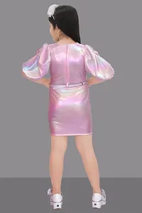 S ALAUDDIN DRESSES Paper Silky Casual Mini Short Dress for Girls-thumb2