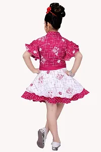 S ALAUDDIN DRESSES Rayon Printed Skirt and Top Set for Girls-thumb2
