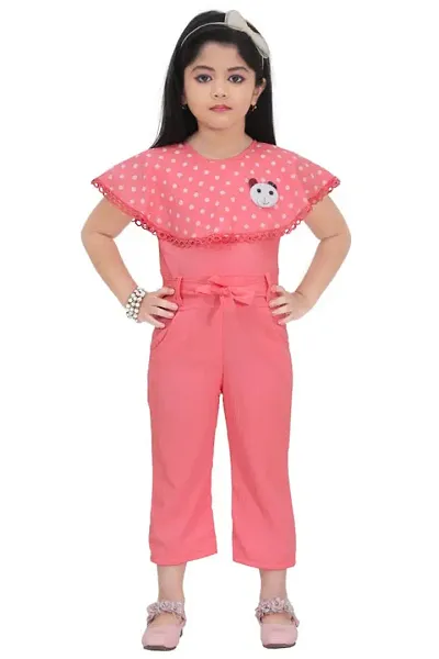 S ALAUDDIN DRESSES Cotton Blend Printed One Piece Jumpsuit For Girls