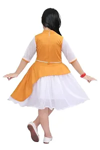 S ALAUDDIN DRESSES Cotton Blend Casual Knee Length Dress for Girls-thumb2