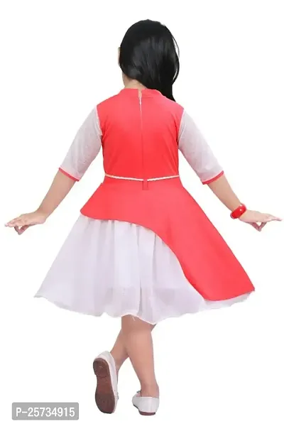 S ALAUDDIN DRESSES Cotton Blend Casual Knee Length Dress for Girls-thumb3