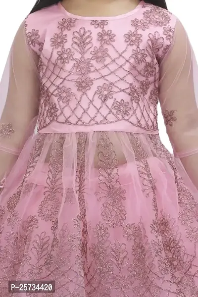 S ALAUDDIN DRESSES Net Casual Midi Dress for Girls-thumb4