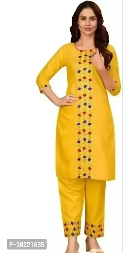 Stylish Cotton Kurta Set For Women-thumb0