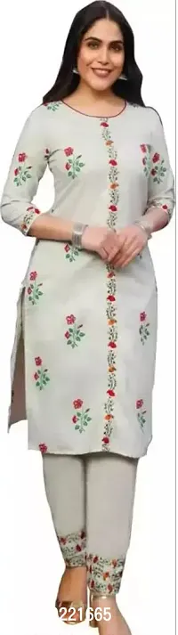 Stylish Cotton Kurta Set For Women-thumb0