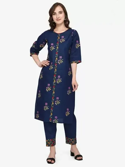 Fancy Cotton Kurta Bottom Set