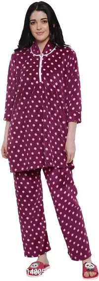 Comfortable Multicoloured Cotton Blend Nighty For Women