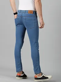 Stylish Blue High-Rise Jeans Cotton Blend Jeans For Men-thumb1