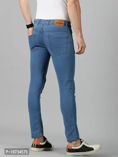 Stylish Blue High-Rise Jeans Cotton Blend Jeans For Men-thumb2