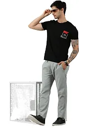 Stylish Green Cotton Mid-Rise Casual Trouser For Men-thumb3