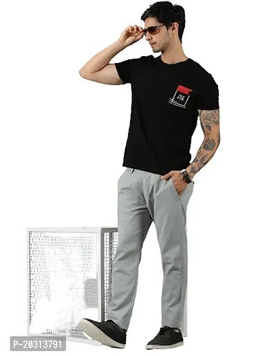 Stylish Green Cotton Mid-Rise Casual Trouser For Men-thumb4