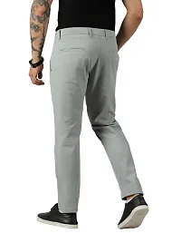 Stylish Green Cotton Mid-Rise Casual Trouser For Men-thumb1