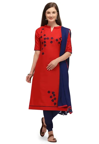 Stylish Cotton embroidered Dress Material