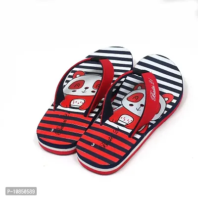 Basics21 Unisex-Child Kids Slippers & Chappals | Soft, Comfortable, Indoor & Outdoor Flip-Flop (RED, numeric_2)-thumb0