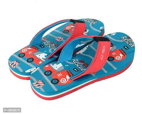 Basics21 Unisex-Child, Kids Flip-Flop 7-12 Years old | Soft, Comfortable, Indoor & Outdoor Slippers & Chappal,Theme Resque, Light Weight (SKY BLUE, numeric_5)-thumb5