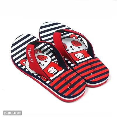 Basics21 Unisex-Child Kids Slippers & Chappals | Soft, Comfortable, Indoor & Outdoor Flip-Flop (RED, numeric_2)-thumb2
