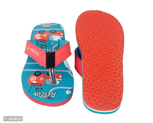 Basics21 Unisex-Child, Kids Flip-Flop 7-12 Years old | Soft, Comfortable, Indoor & Outdoor Slippers & Chappal,Theme Resque, Light Weight (SKY BLUE, numeric_5)-thumb0