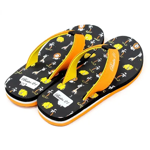 Basics21 Unisex-Child Kids Flip-Flop | Slippers & Chappals Soft, Comfortable, Indoor & Outdoor (BLACK, numeric_1)