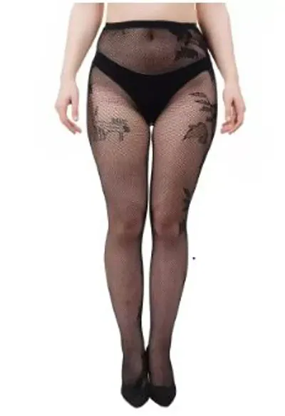 Stylish Net Elasticated Stockings For Women