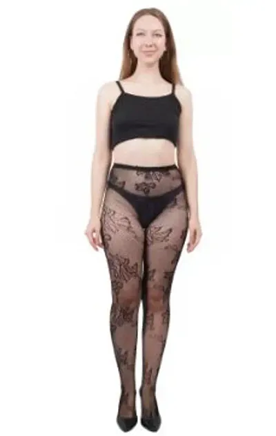 Stylish Net Elasticated Stockings For Women