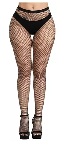 QRAFTINK? Fishnet Stockings Sexy Black Leggings for Women Stockings Innerwear Black Stockings Pantyhose Tights net M SIZE