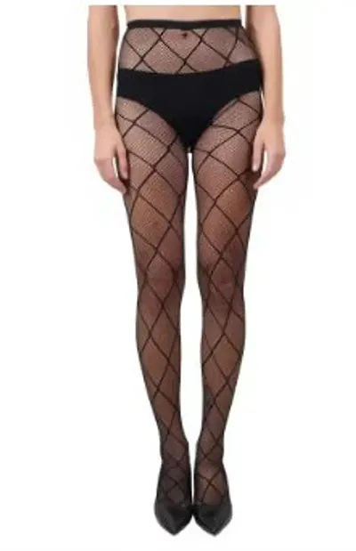 Stylish Net Elasticated Stockings For Women