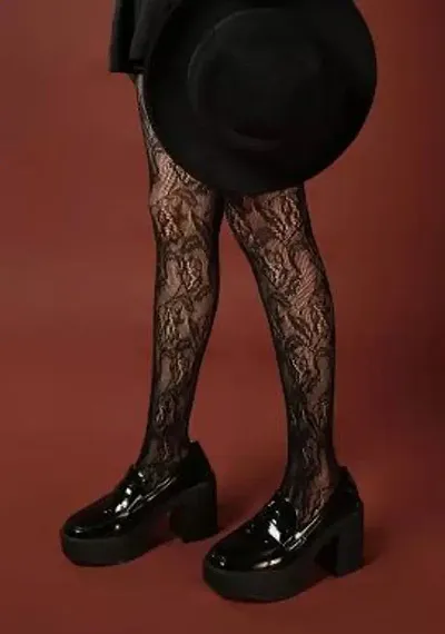 Stylish Net Elasticated Stockings For Women