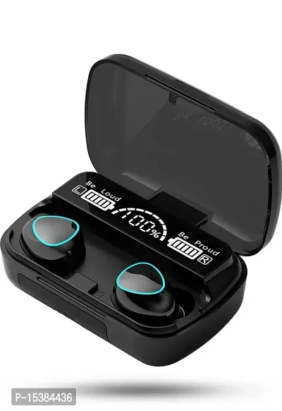 PAHINO True Wireless Earbuds Upto 200hrs Play Time Bluetooth 5.1 IPX7 Sweat-Proof Wireless Headphones, Stereo Audio, Touch Control TWS with Fast Charging(Black)-thumb0