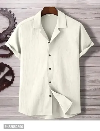 Stylish Polycotton Short Sleeve Casual Shirt for Men-thumb0