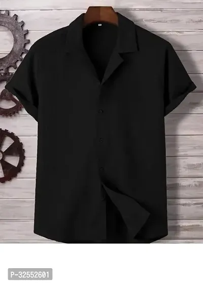 Stylish Polycotton Short Sleeve Casual Shirt for Men-thumb0