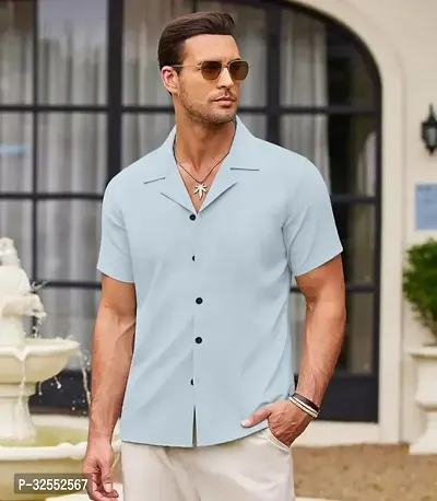 Stylish Polycotton Short Sleeve Casual Shirt for Men-thumb0