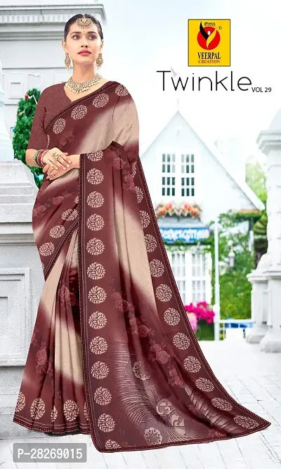 Latest Attractive Georgette Saree with Blouse piece