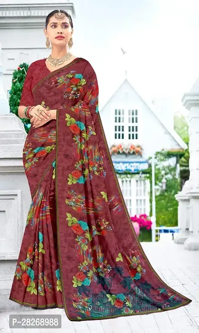 Latest Attractive Georgette Saree with Blouse piece