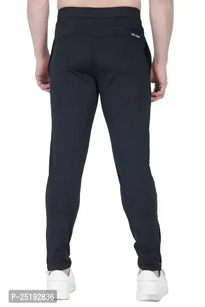 Fastoro Men's Unique Design Comfortable Polyester Solid Logo Print Regular Fit Track Pants/Trouser/Lower for Boy (Color:-Black,Size:-XXL)-thumb5