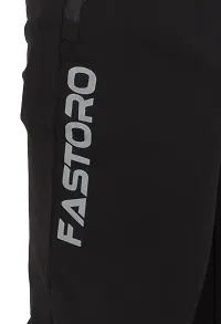 FASTORO Men's Nylon Solid Lifestyle Workout Ready Eligtage Fleece Everyday Track Pants/Lower/Trouser for Boy (Color:-Black, Size:-XL)-thumb4
