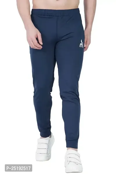 Fastoro Men's Unique Design Comfortable Polyester Solid Logo Print Regular Fit Track Pants/Trouser/Lower for Boy(Color:-Dark Grey,Size:-L)