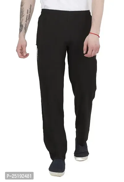 FASTORO Men's NS Lycra Solid Slim Fit Classics Everyday Track Pants/Lower/Trouser for Boy (Color:-Black, Size:-XL)-thumb0