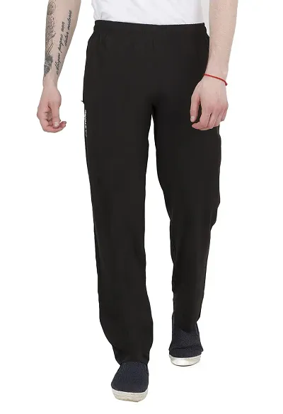 FASTORO Men's NS Lycra Solid Slim Fit Classics Everyday Track Pants/Lower/Trouser for Boy (Color:-Black, Size:-XL)