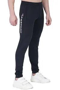 Fastoro Men's Unique Design Comfortable Polyester Logo Print Solid Regular Fit Track Pants/Trouser/Lower for Boy (Color:-Black,Size:-XL)-thumb2