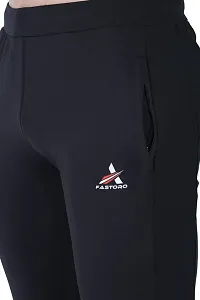 Fastoro Men's Unique Design Comfortable Polyester Logo Print Solid Regular Fit Track Pants/Trouser/Lower for Boy (Color:-Black,Size:-M)-thumb3