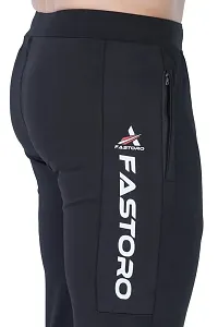 Fastoro Men's Unique Design Comfortable Polyester Logo Print Solid Regular Fit Track Pants/Trouser/Lower for Boy (Color:-Black,Size:-M)-thumb4