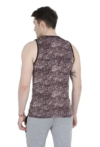 FASTORO-Men's Sleeveless Traning Top (Large) Brown-thumb2